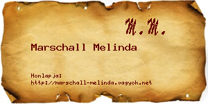 Marschall Melinda névjegykártya