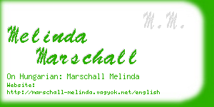 melinda marschall business card